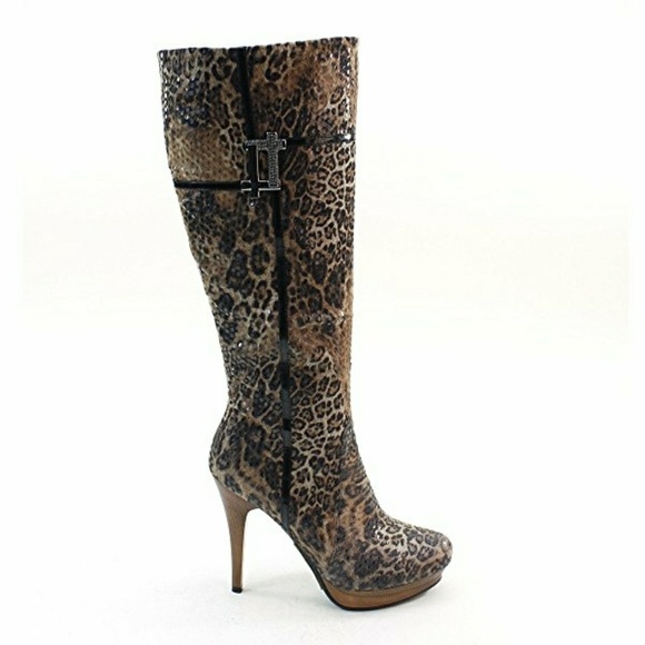Leopard Knee Boot - Picture 2 of 8
